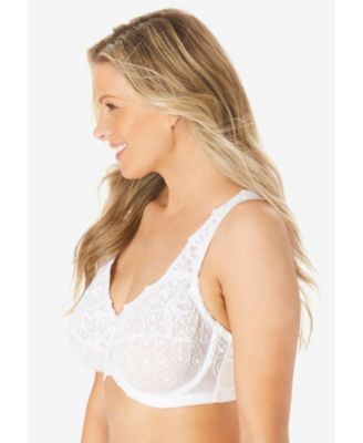 Plus Size Embroidered Underwire Bra