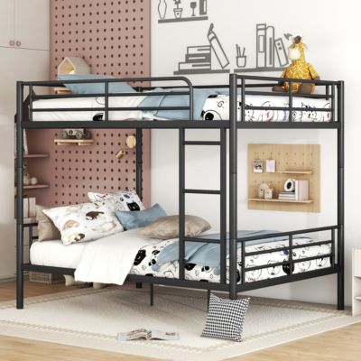 Streamdale Full Over Full Metal Bunk Bed, White
