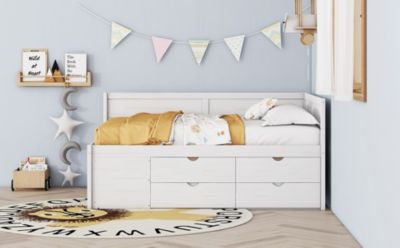 Streamdale Full Size Daybed With Drawers And Shelves