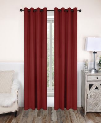Solid Classic Modern Wrinkle Resistant Room Darkening 8-Piece Curtain Set with Grommet Header Top, 52" X 84"