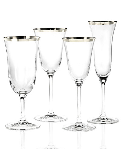 Vera Wang Wedgwood Classic Banded Platinum Stemware Collection