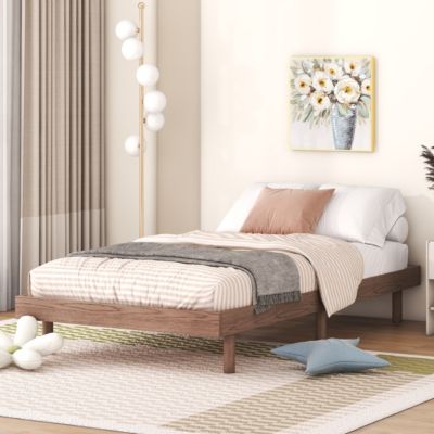 Modern Design Twin Size Floating Platform Bed Frame
