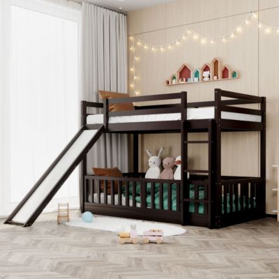 Streamdale Twin Over Twin Bunk Bed With Slide And Ladder