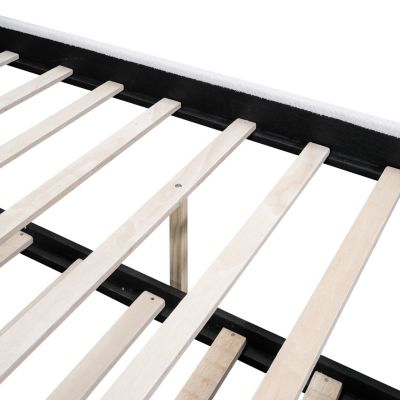 Streamdale Upholstered Platform Bed with Trundle, White