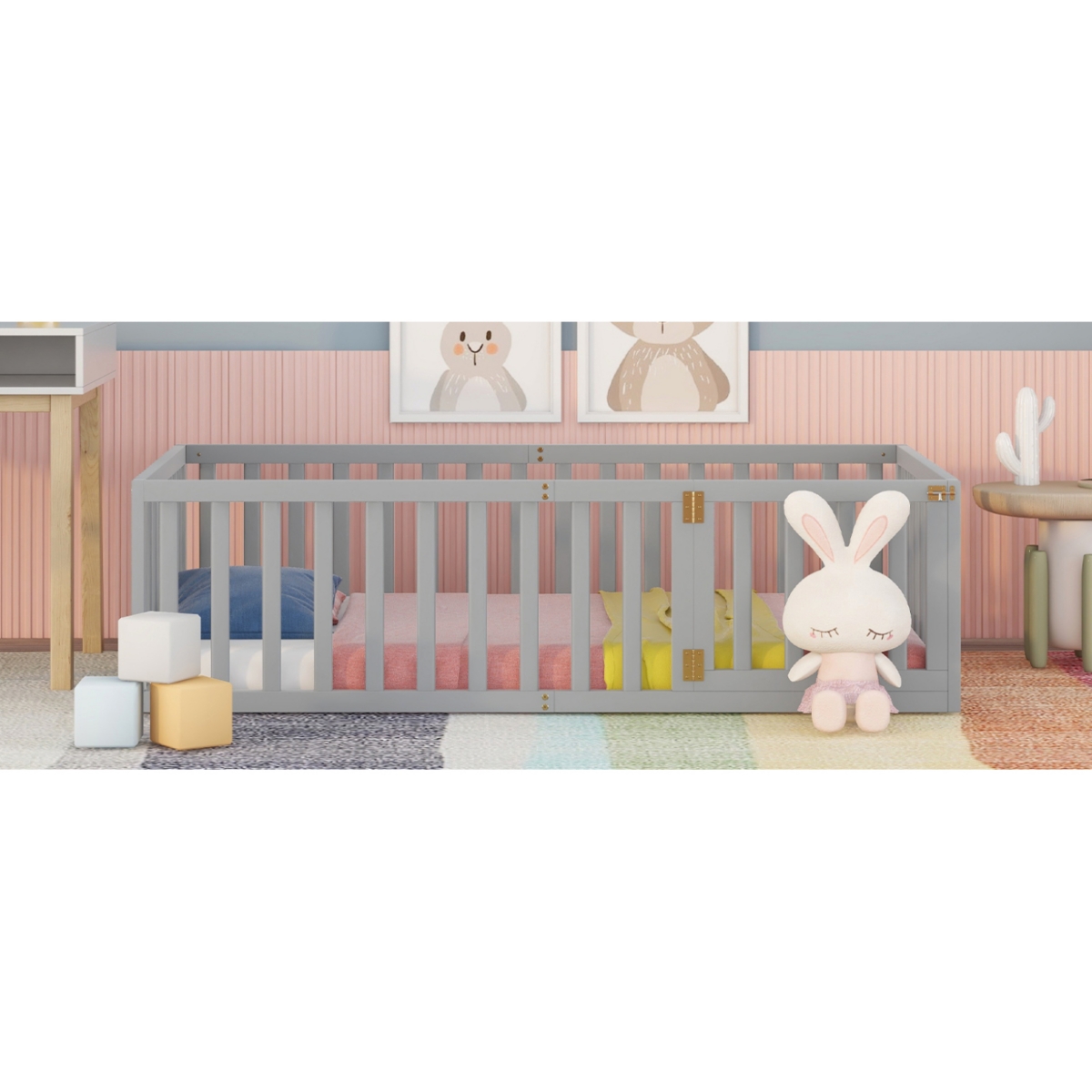 Streamdale Twin Wood Daybed Frame With Fence