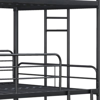Triple Bunk Bed, Twin/Twin/Twin, Black