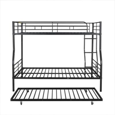 Streamdale Full XL Over Queen Metal Bunk Bed With Trundle