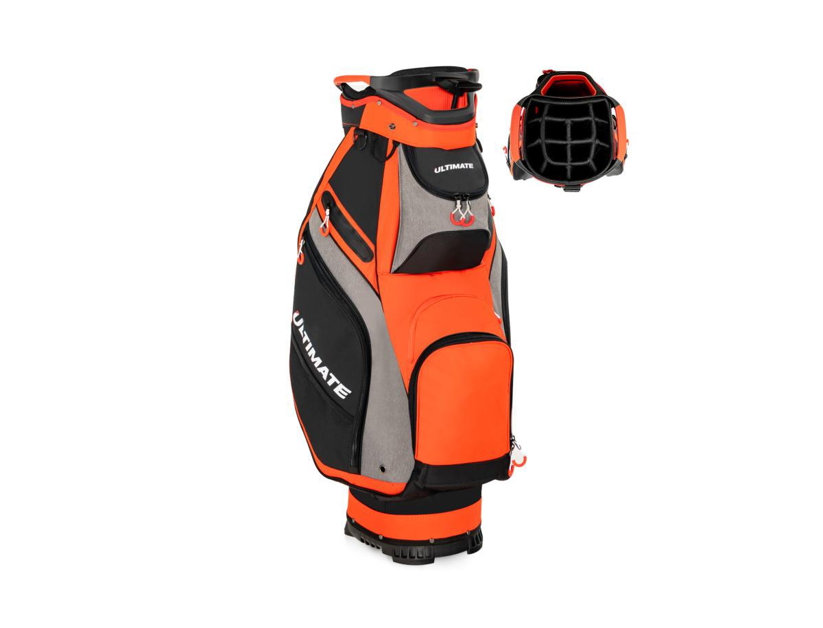 Slickblue 10.5 Inch Golf Stand Bag with 14 Way Dividers and 7 Zippered Pockets