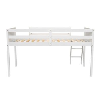 Streamdale Twin Wood Loft Bed with Reversible Ladder