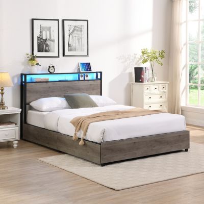 Streamdale Queen bed frame with charging headboard