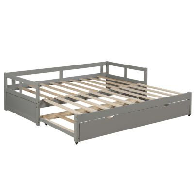 Streamdale Extending Daybed With Trundle, Wooden Daybed With Trundle Twin