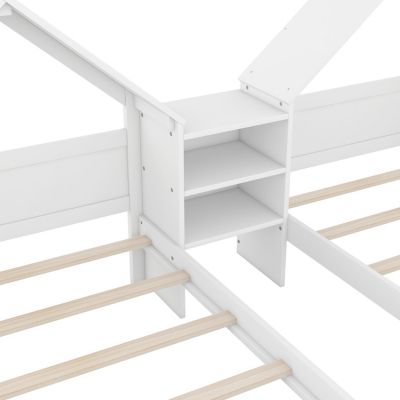 Streamdale White Twin Platform Bed with Headboard and Nightstand