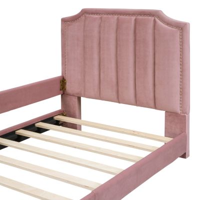 Streamdale Gray Striped Upholstered Twin Daybed