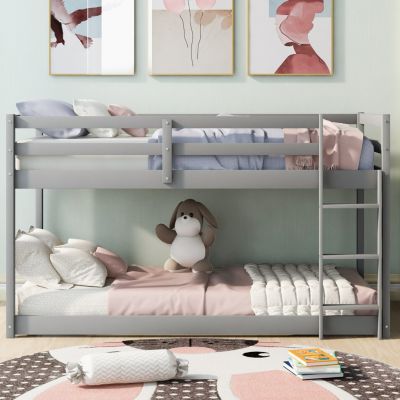 Streamdale Twin Over Twin Floor Bunk Bed With Ladder