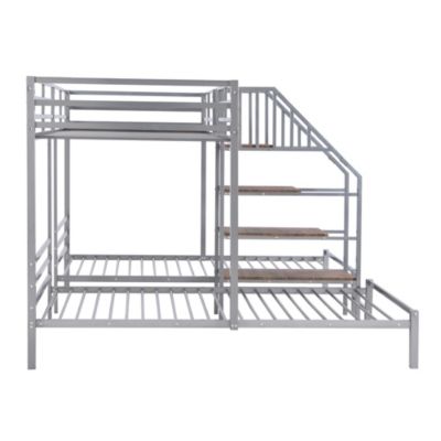 Streamdale Triple Bunk Bed w/ Staircase & Storage