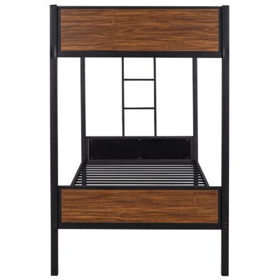 Modern Steel Bunk Bed with Safety Rail