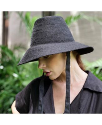 Meg Jute Straw Hat In Black