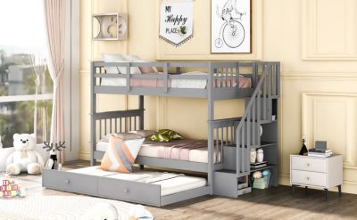 Streamdale Stairway Bunk Bed with Twin Trundle