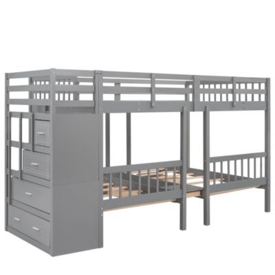 Streamdale Triple Bunk Bed with Drawers and Rails