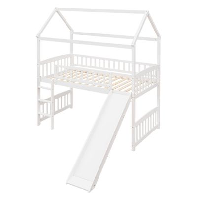 Twin Loft Bed With Slide, House Bed Frame