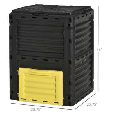 80 Gallon Outdoor Compost Bin with Enhanced Airflow and Easy Assembly