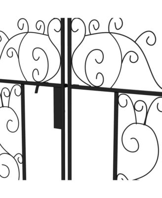 Elegant Metal Garden Arch with Gate for Gardening and Events