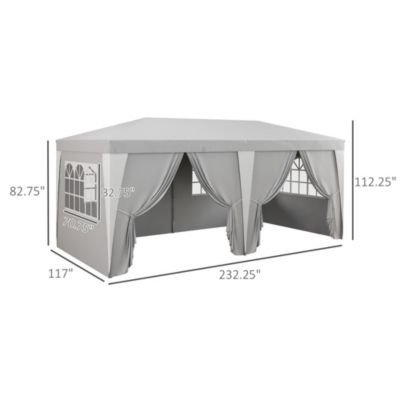 EZ Pop-Up Canopy Tent Spacious 16x16' with Adjustable Height and Included Carry Bag