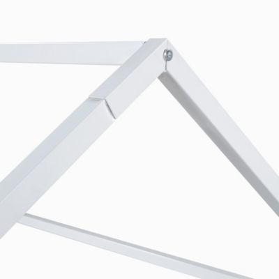 Streamdale Twin Size Metal House Bed With Fence And Door