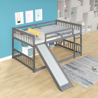Full Over Full Bunk Bed With Slide II