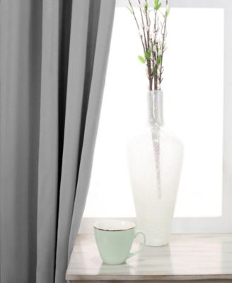 Solid Semi Blackout Grommet Room Darkening Curtain Panels, Set of 2