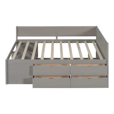 Full Size Daybed With Drawers And Shelves