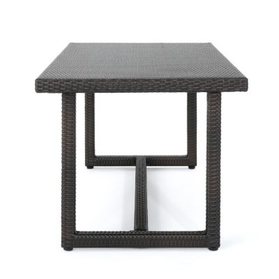 Durable All-Weather Rattan Dining Table for Outdoor Spaces