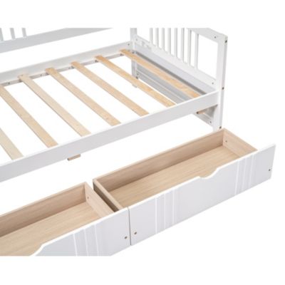 Twin Size Daybed Wood Bed With Two Drawers