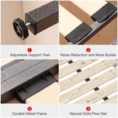 Streamdale Cream Velvet King Platform Bedwagon