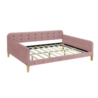 Full Size Upholstered Daybed with 4 Support Legs