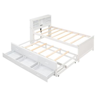 Streamdale Twin Platform Bed with Storage and Trundle