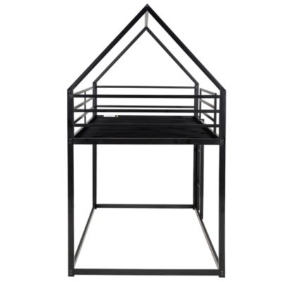 Streamdale Twin Over Twin House Bunk Bed With Built-In Ladder