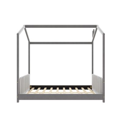 Streamdale Full Size Velvet House Bed Wood Bed