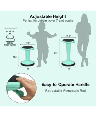 Adjustable Active Learning Stool Sitting Home Office Wobble Chair with Cushion Seat