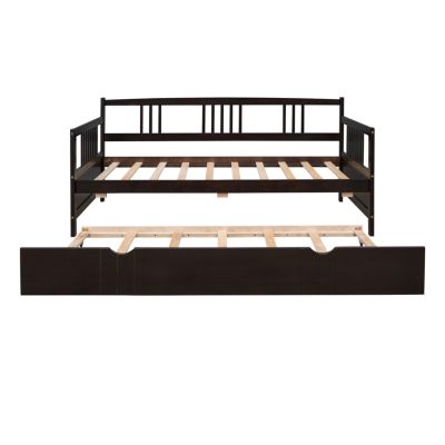Streamdale Twin Size Daybed Wood Bed With Twin Size Trundle