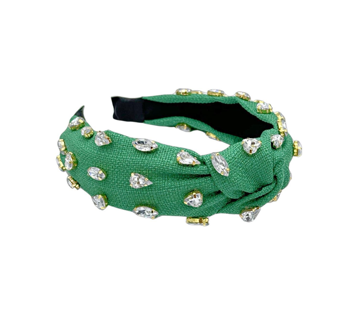Women s Traditional Woven Headband - Green Gem