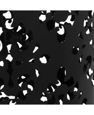 Elegant Iron Cut Side Table Set with Cylindrical Structure