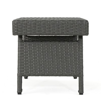 Streamdale Charming Transitional Faux Rattan Wicker Accent Table