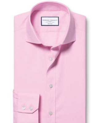Men's Slim-Fit Non-Iron Solid Twill Dress Shirt 