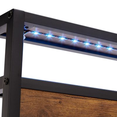 Metal Platform Bed Frame with USB, LED Lights & Storage