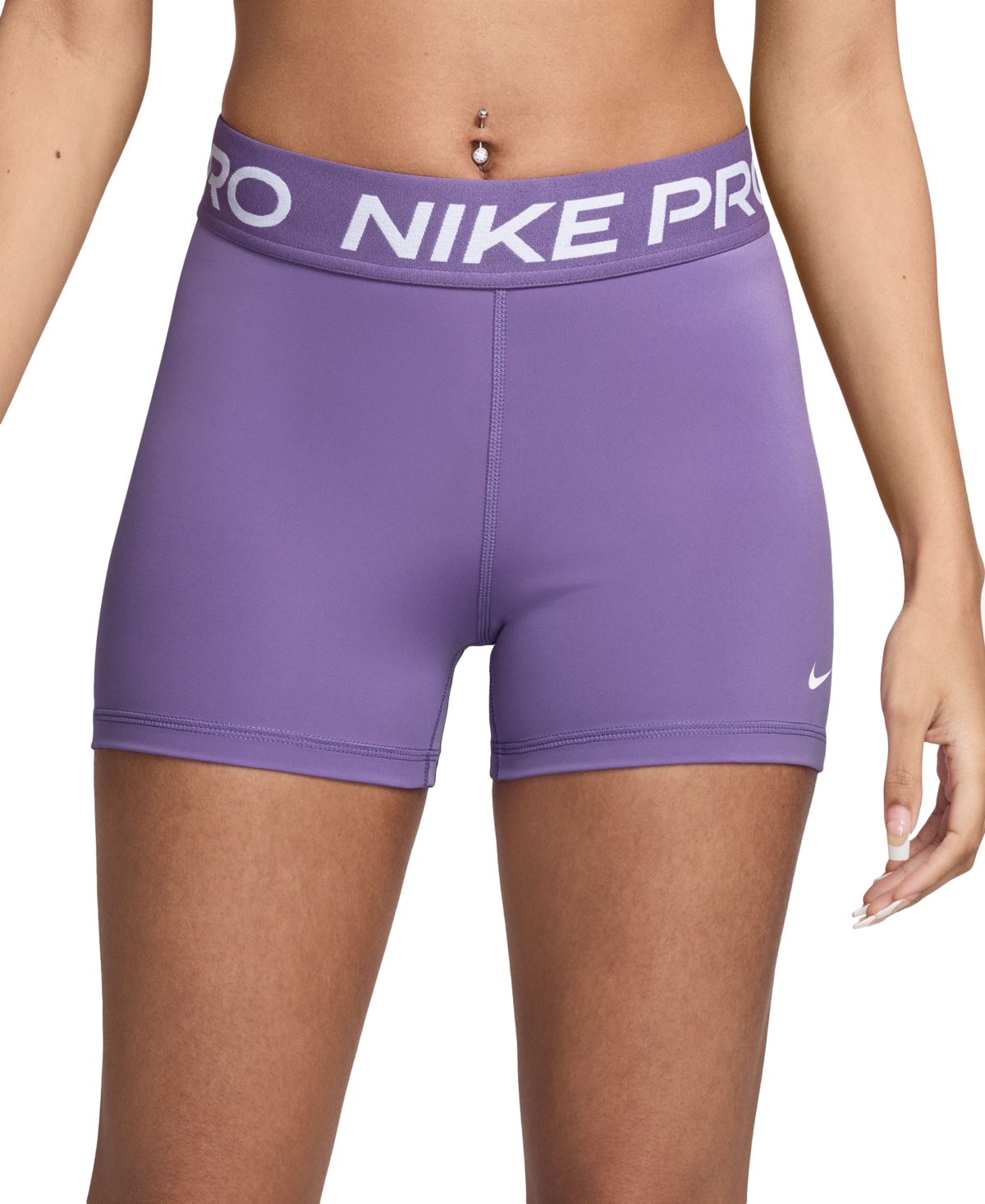 Nike Pro Women's 3" Shorts In Black Raspberry,white