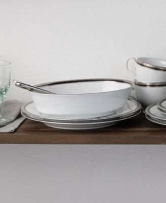 Austin Platinum 50-Piece Dinnerware Set, Service For 8