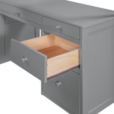 Streamdale Twin Size Loft Bed With Ladder, Shelves, And Desk