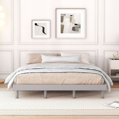 Modern Design Queen Floating Platform Bed Frame