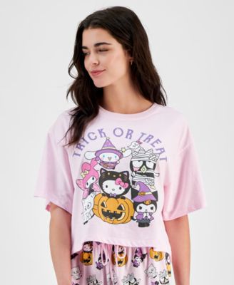 Love Tribe - Juniors' Trick Or Treat Graphic Crewneck T-Shirt